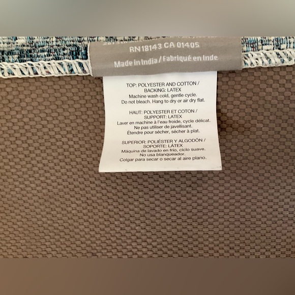 Lillian August Blue Gingham Throw Rug - Picture 10 of 11